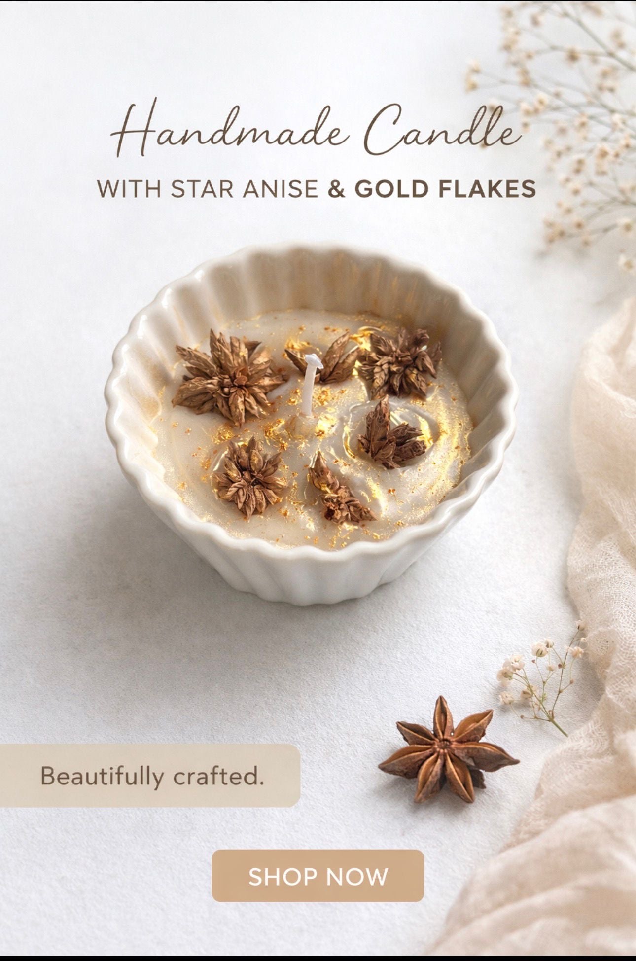 Vela aromática artesanal