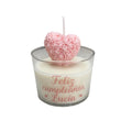 Vela Corazón Floral Personalizada